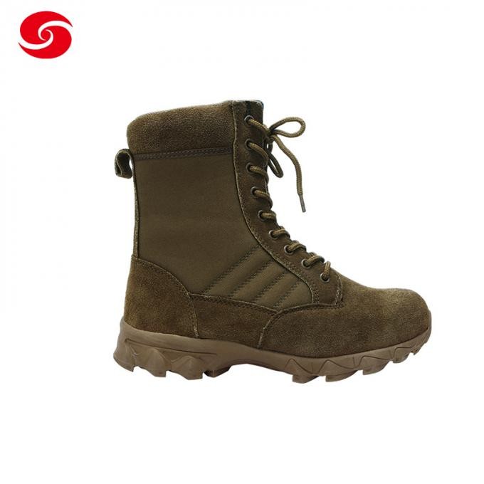 Suede Combat Military Boots with Zipper Tactical Army Leather Boots