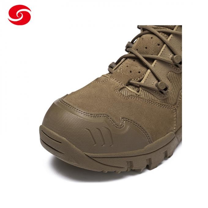 Coyote Cow Leather Nylon Fabric Tactical Men's Boots Military Shoes