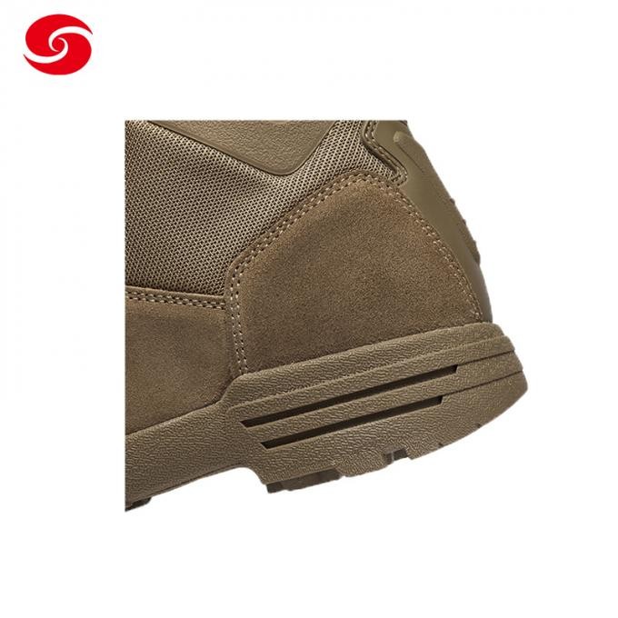 Coyote Cow Leather Nylon Fabric Tactical Men's Boots Military Shoes