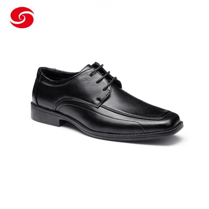 Classic Military Army Split Leather Upper Rubber Outsole Black Shoes