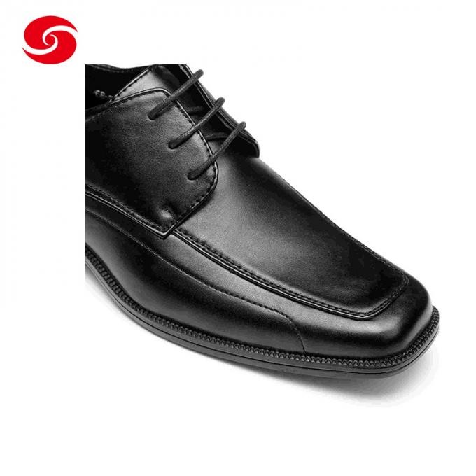 Classic Military Army Split Leather Upper Rubber Outsole Black Shoes