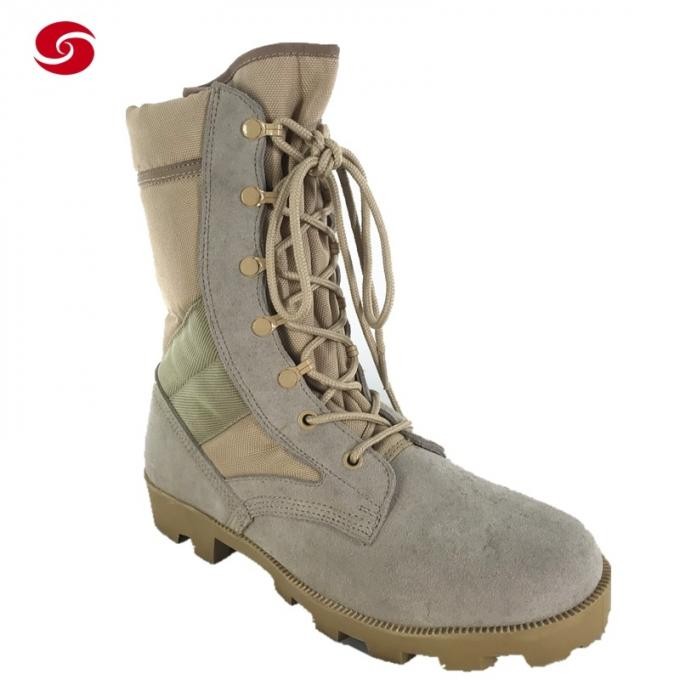 Leather Panama Military Desert Combat Boots for Solider