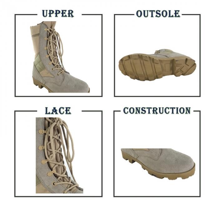 Leather Panama Military Desert Combat Boots for Solider