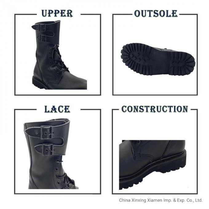 Military Tactical Police Leather Boots for Army Solider
