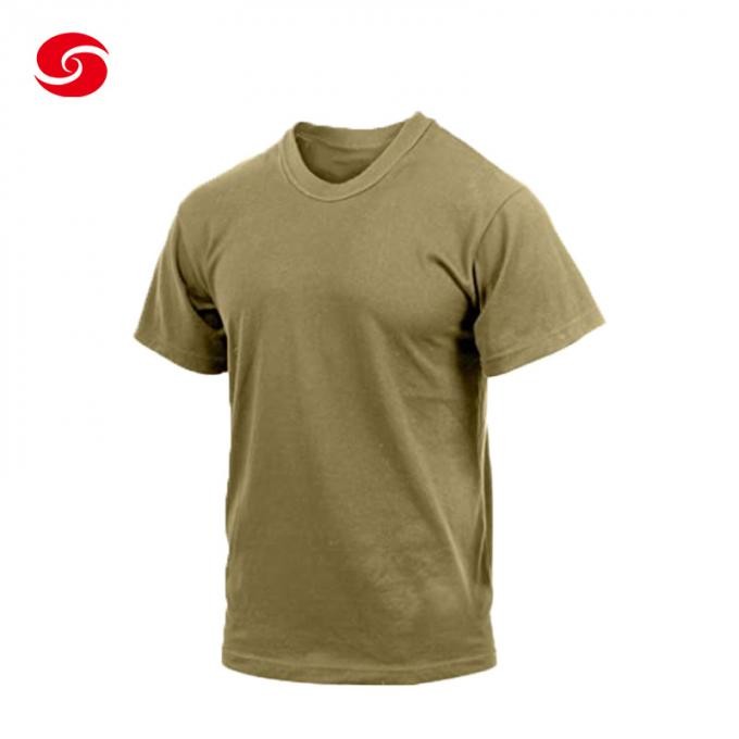 Custom Design Logo Cotton Army Military Breathable T Shirt for Men