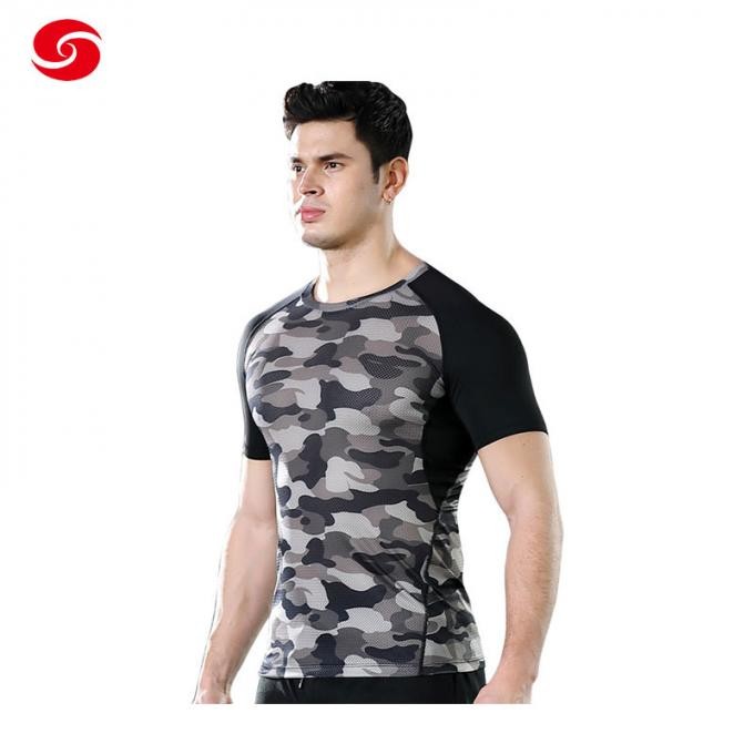 Bird Eye Cloth Fitness Sport Compression Running Sweater T Shirt