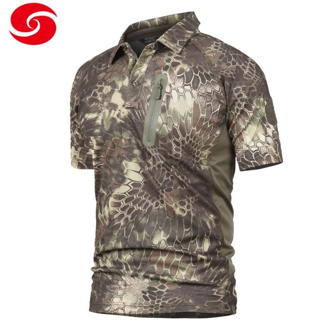 Water Repellent Quick Dry Military Combat Polyester Polo Shirt