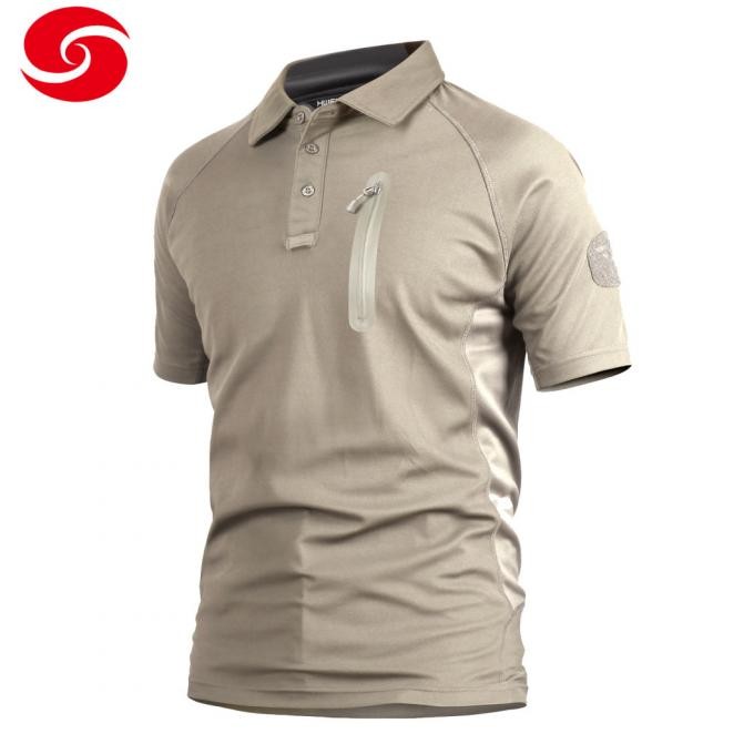 Water Repellent Quick Dry Military Combat Polyester Polo Shirt