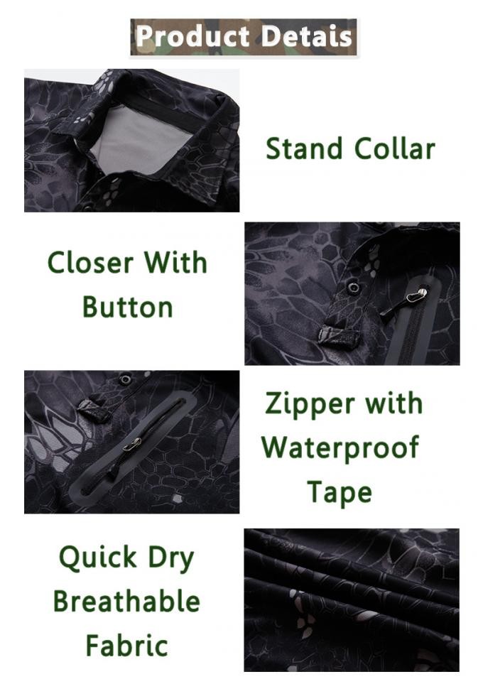 Water Repellent Quick Dry Military Combat Polyester Polo Shirt