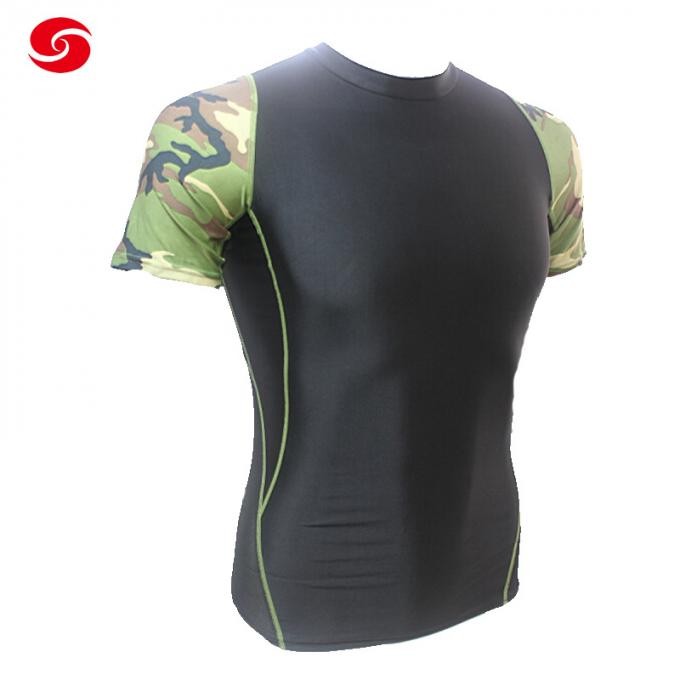 Camouflage Shirts Skin Tight Thermal Under Exercise Workout Fitness Sportswear for Man