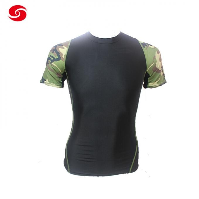 Camouflage Shirts Skin Tight Thermal Under Exercise Workout Fitness Sportswear for Man