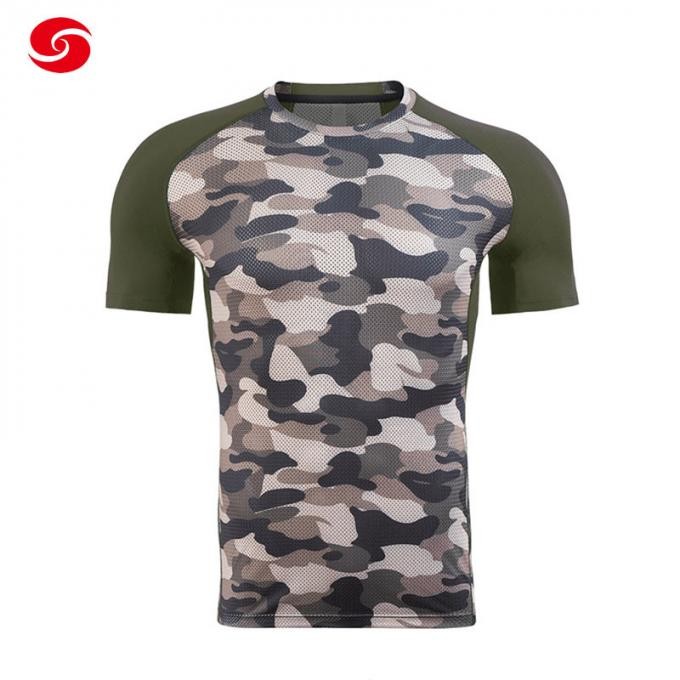 Quick Dry Lycra Rash Guard Sport Camouflage T Shirts for Man