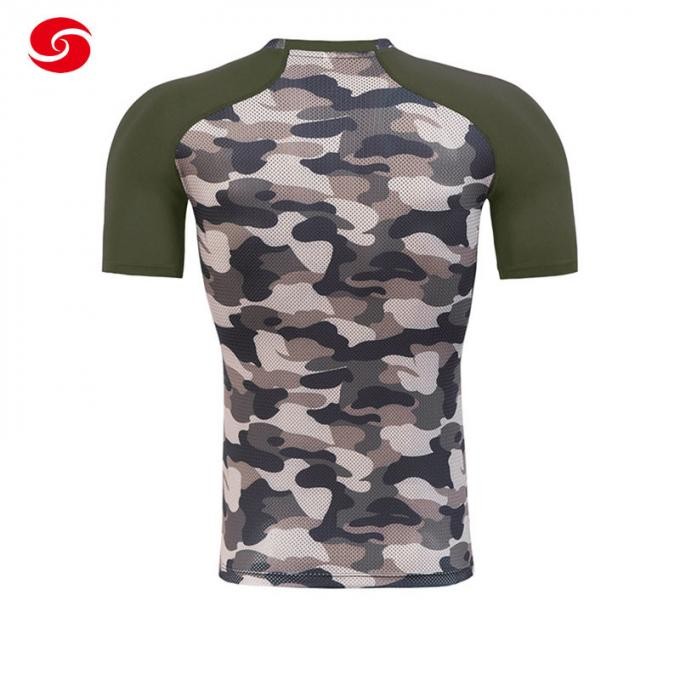 Quick Dry Lycra Rash Guard Sport Camouflage T Shirts for Man