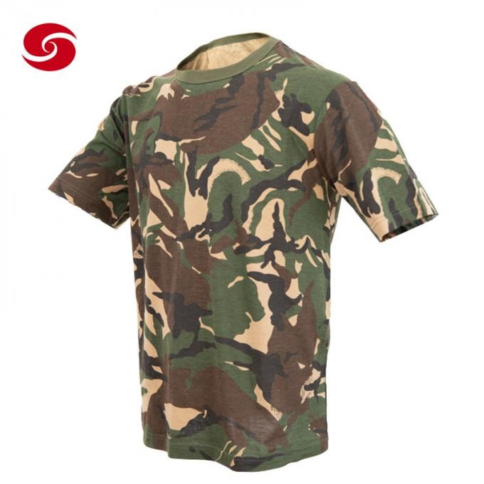 High Quality British Dpm Woodland Camouflage Cotton Army T Shirt