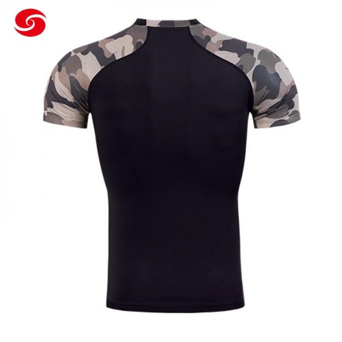 Army Military Camouflage spandex Short Sleeves T Shirt