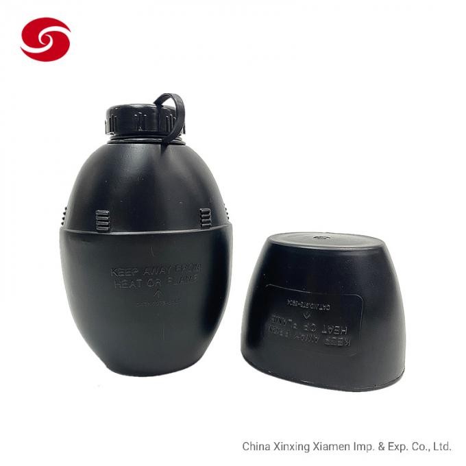 Military Army 58 Style Black Canteen Water Bottle Kettle Plastic Cup Mug