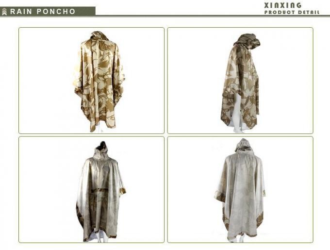 Wholesale Outdoor Waterproof Military Army Camouflage Nylon Polyester Raincoat