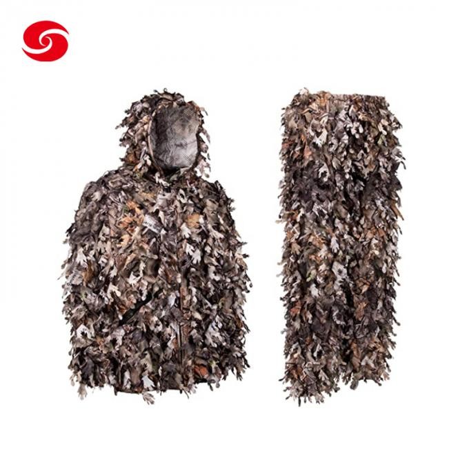 Sniper Cover Military Woodland 3D Leaf Camouflage Jungle Ghillie Suit for Hunting Birding