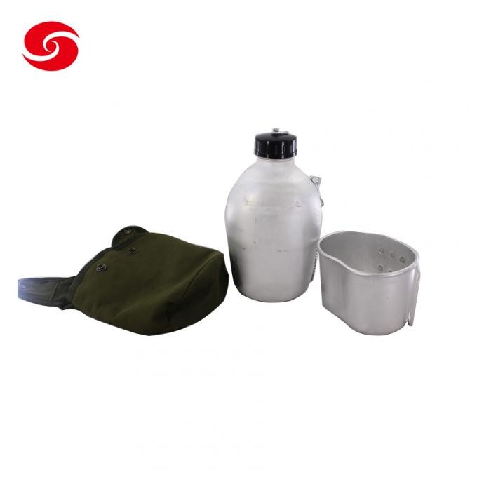 Aluminum Camping Military Drinking Kettle Army Waiter Bottle with Cover and Cup