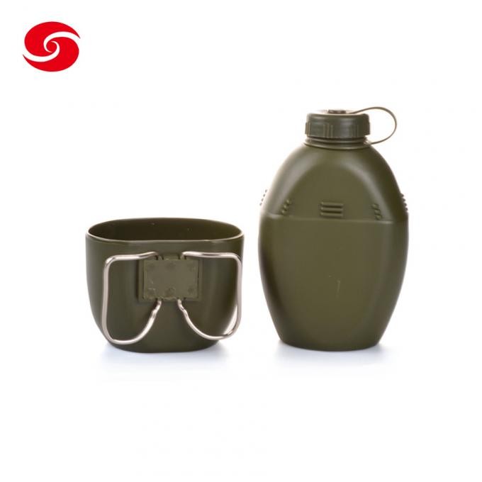 Plastic Army Water Bottle PE Military Canteen Kettle