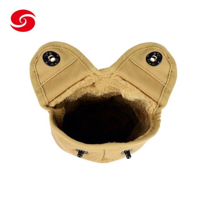 Us Logo Khaki Canvas Cover Military Army Outdoor PE Plastic Drink Water Bottle