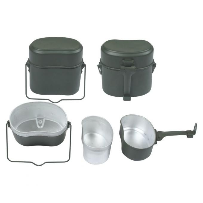 3-Piece Military Foldable Camping Tableware Sets with Lunch Boxes Army Canteen