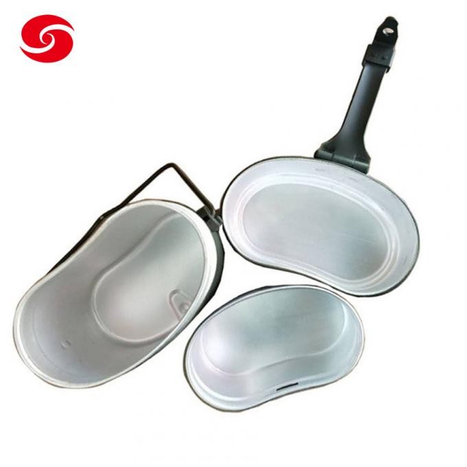 3-Piece Military Foldable Camping Tableware Sets with Lunch Boxes Army Canteen