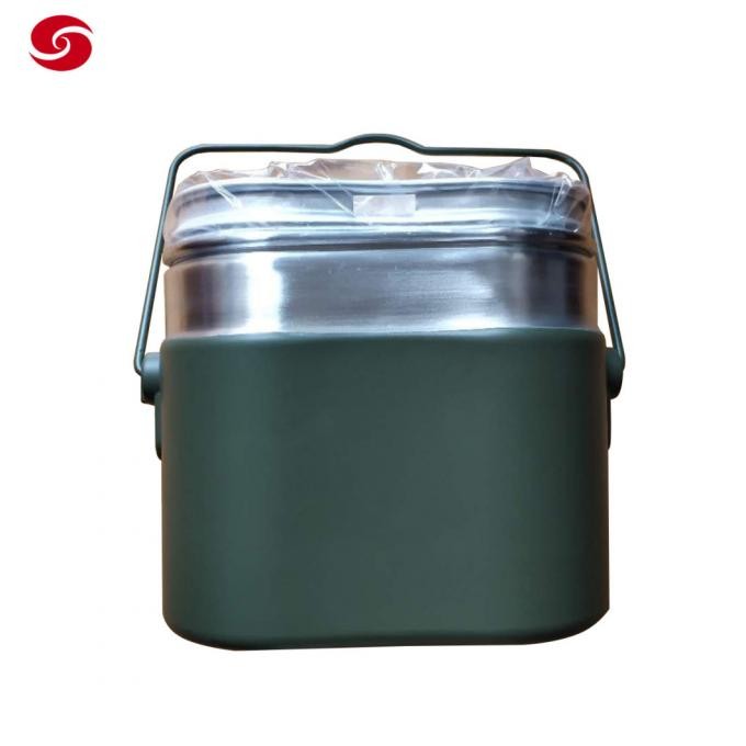 Outdoor Military Army Aluminium Steamable Lunch Box with Handle
