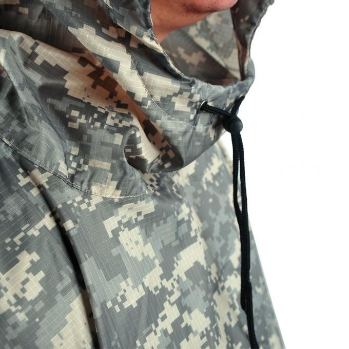 Light Weight Digital Camouflage Rain Poncho for Outdoor