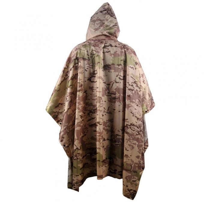 Rainwear Waterproof Camouflage Military Tarp Poncho for Man