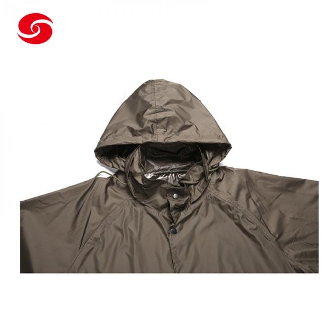 Olive Green Color Men's Long Rain Coat for out Door