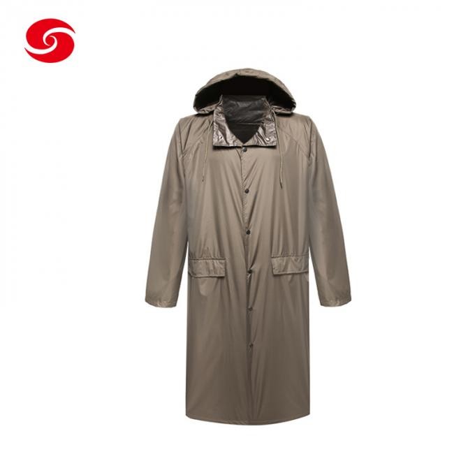 Olive Green Color Men's Long Rain Coat for out Door