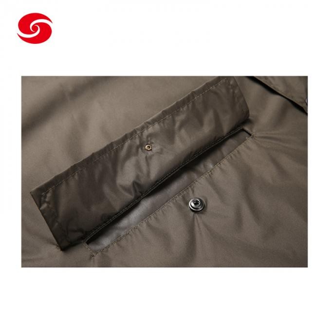 Olive Green Color Men's Long Rain Coat for out Door