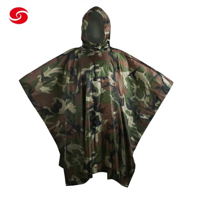 Customized Nylon Polyester Rain Military Coat for Man