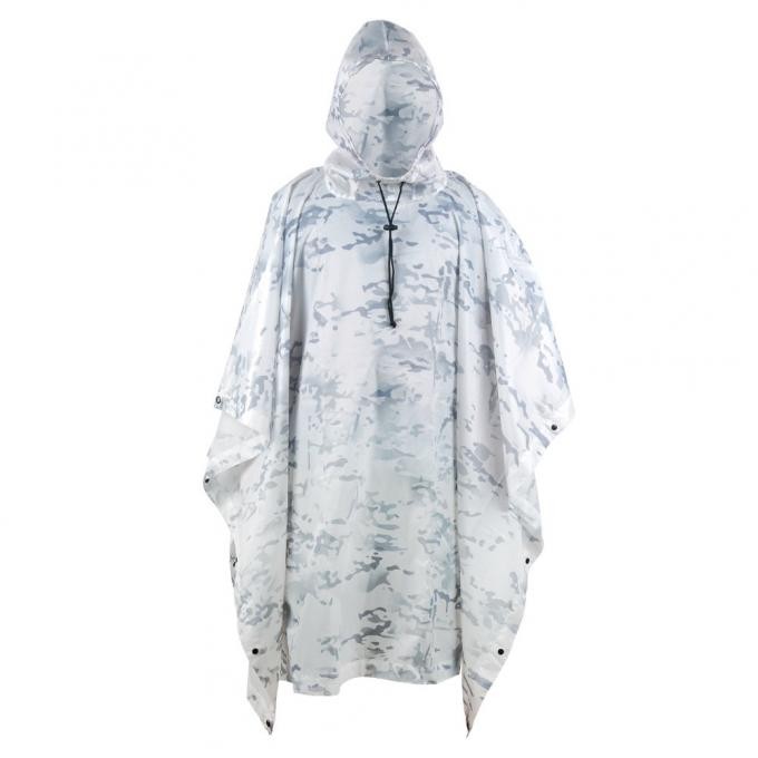 Waterproof Polyester PU Coating Rain Coat Military for Snowfield