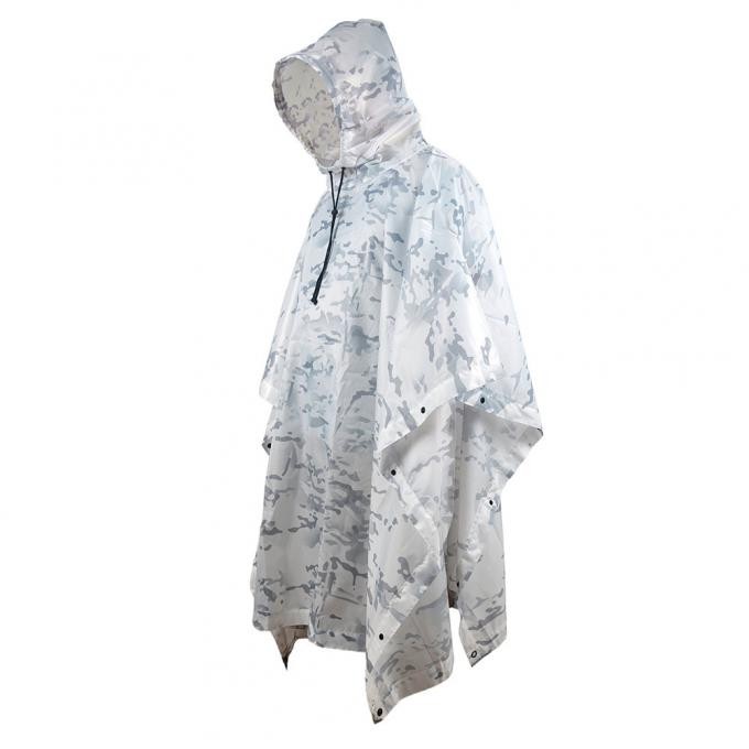 Waterproof Polyester PU Coating Rain Coat Military for Snowfield