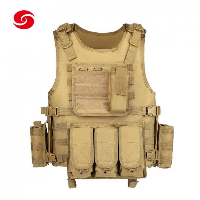 Khaki Air Soft Security Military Plate Carrier Tactical Safety Vest for Shooting