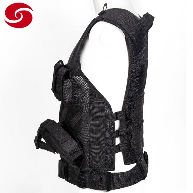 Police Military Tactical Security Nylon Black Vest