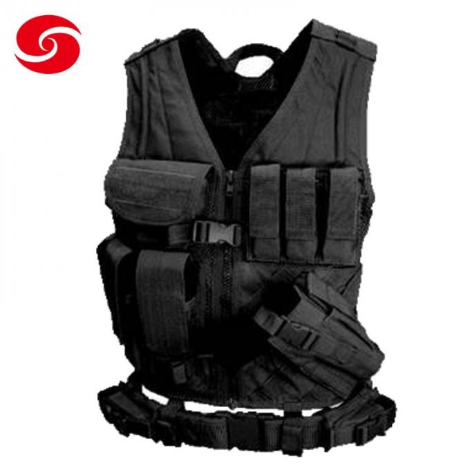Police Military Tactical Security Nylon Black Vest
