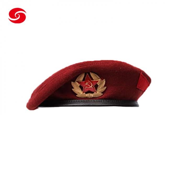 Custom Wool Russian Unisex Red Military Commando Beret