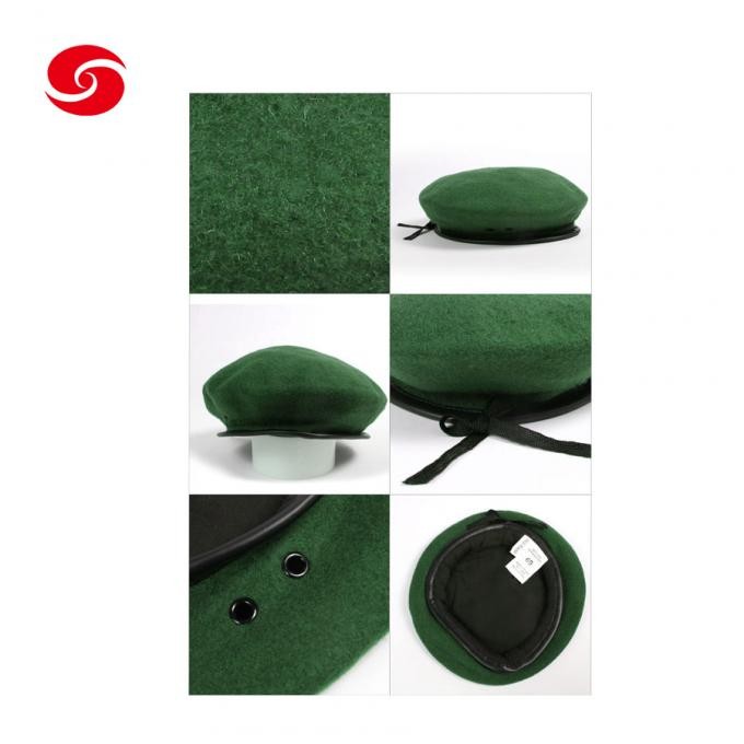 Olive Green 100% Wool Army Beret