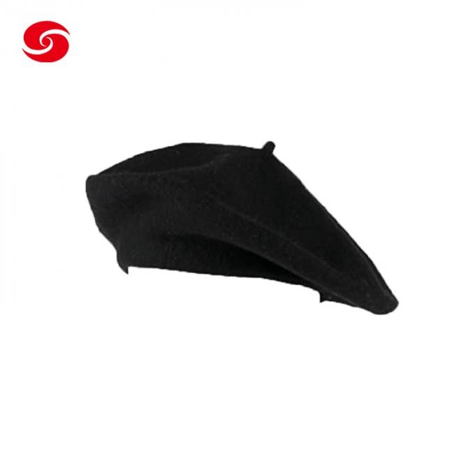 High Quality Black Military Beret 100% Wool Military Beret for Mens Women