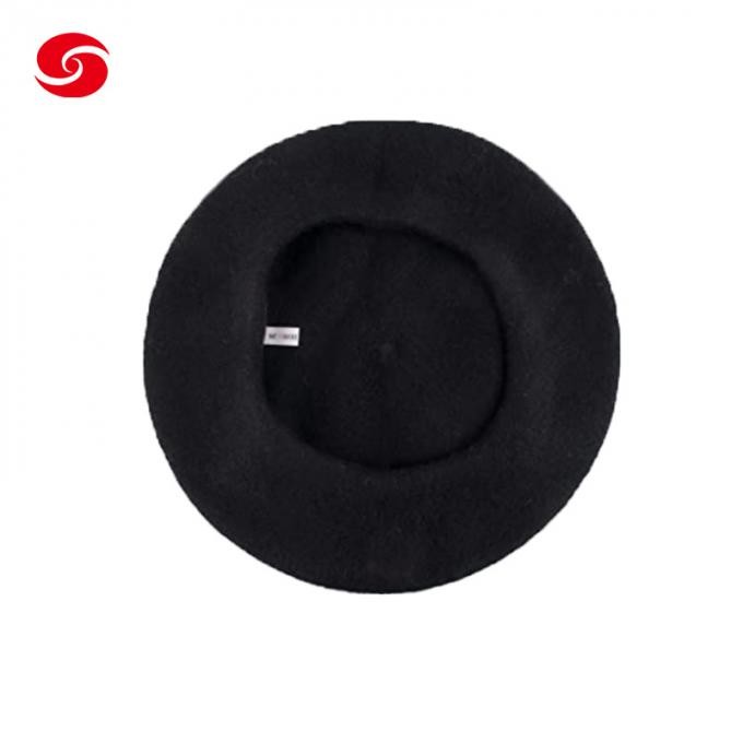 High Quality Black Military Beret 100% Wool Military Beret for Mens Women