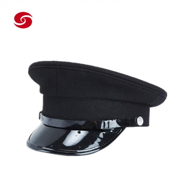 Customized Military Officer Hat Hot Sale Wool and Polyester Police Officer Cap