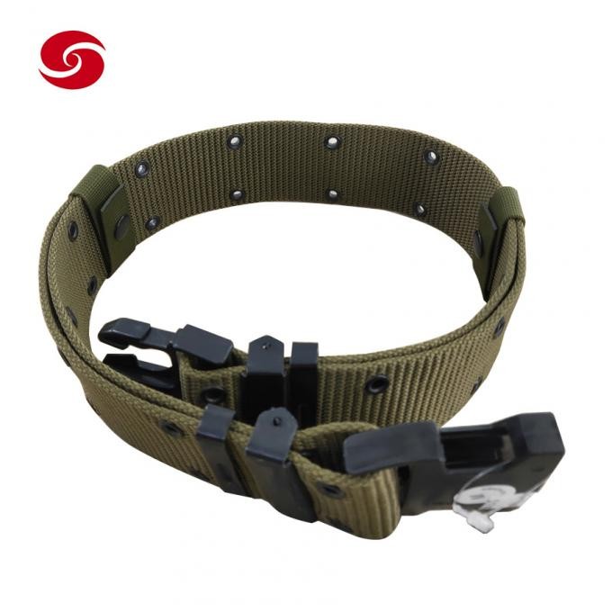 Olive Green Color Nylon Military Army Webbing Belt with POM Buckle