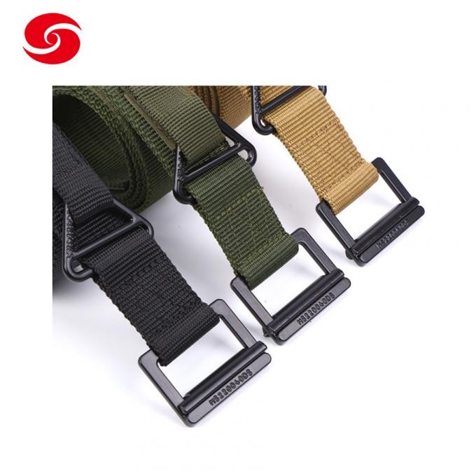 Army Double Layer Military Belt with Alloy Buckle for Training