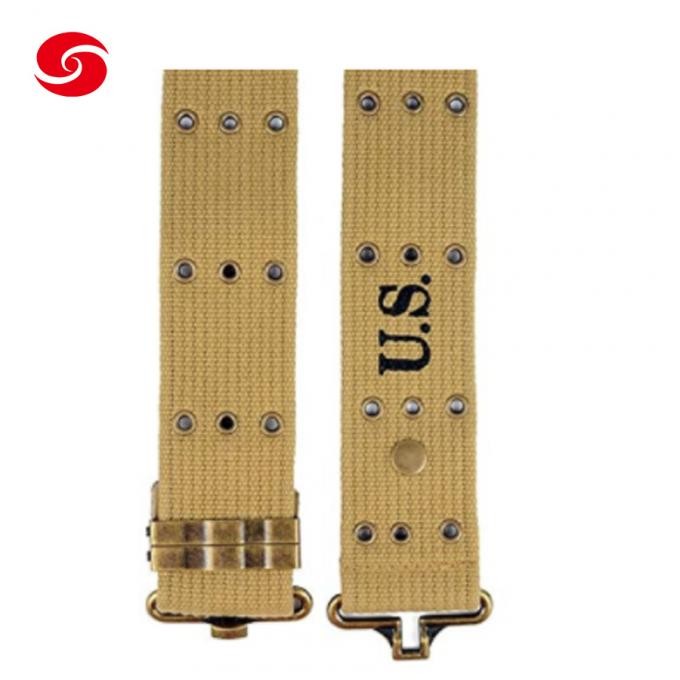 Ww2 U. S. Army M1936 Pistol Belt Military Cotton Weebing Combat Belt with Metal Buckle