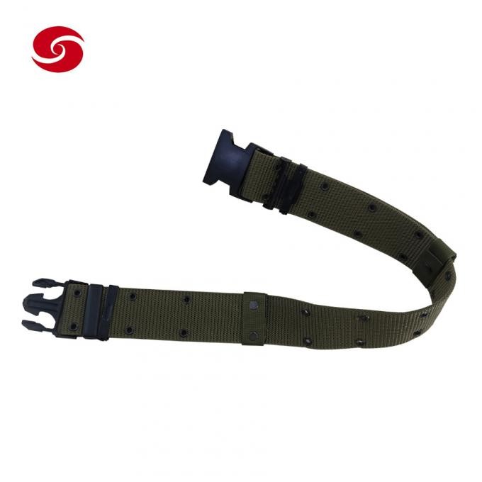 Olive Green Color Nylon Military Army Belt with Metal Buckle