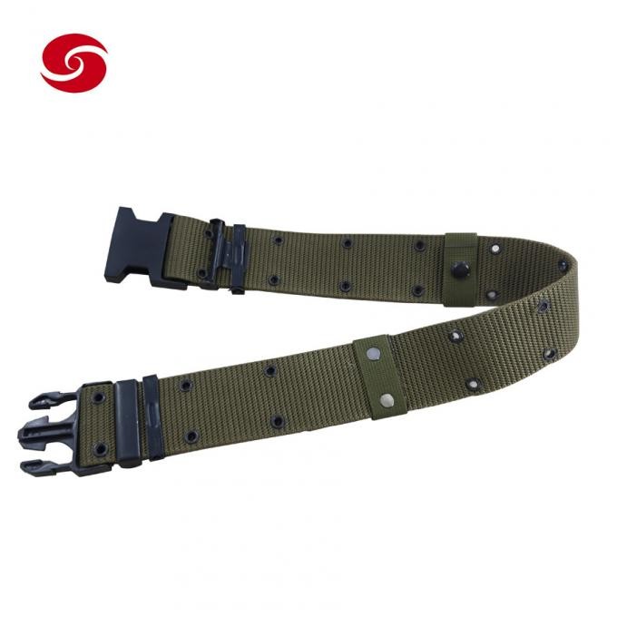 Olive Green Color Nylon Military Army Belt with Metal Buckle