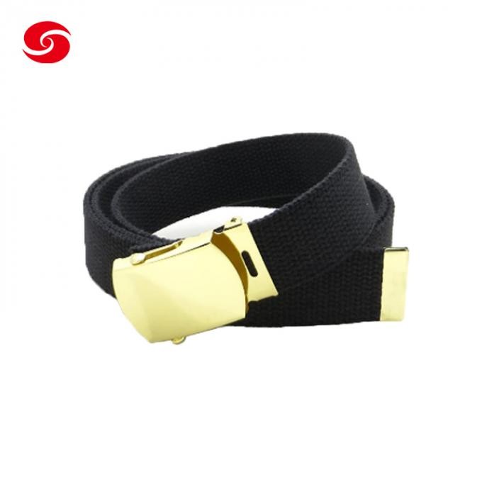 Military Tactical Custom Men Army Web Outdoor Acrylic Canvas Belt with Brass Buckle